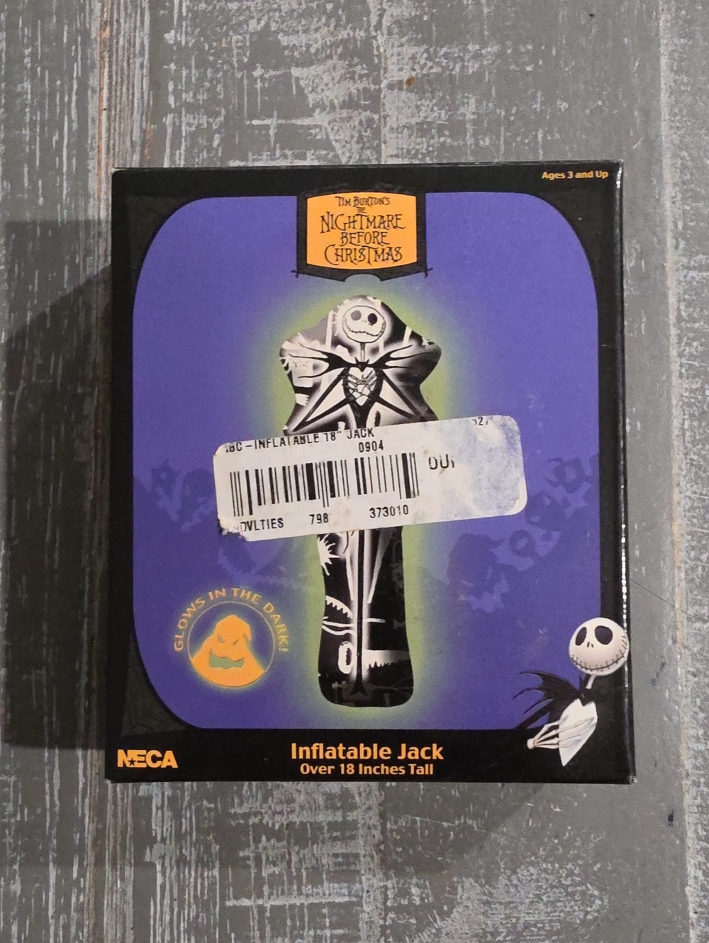 Vintage 2004 NECA The Nightmare Before Christmas 18" Inflatable Jack Skellington